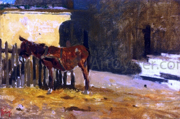  Mariano Fortuny Y Marsal A Burro on the Patio - Canvas Art Print
