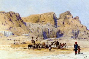  Charles Wilda A Camel Train At Aden - Canvas Art Print