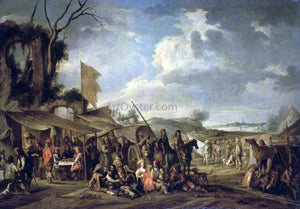  Cornelis De Wael Camp by the Ruins - Canvas Art Print
