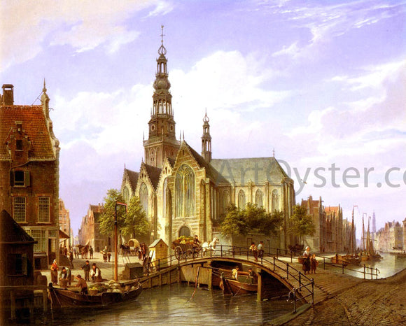  Cornelis Christiaan Dommelshuizen A Capriccio View Of Amsterdam - Canvas Art Print