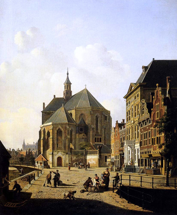  Jan Hendrik Verheijen A Capricio View In A Town - Canvas Art Print