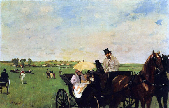  Edgar Degas Carriage at the Races - Canvas Art Print