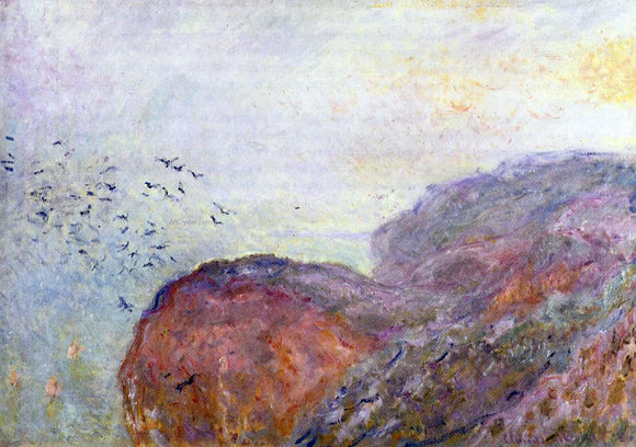  Claude Oscar Monet A Cliff near Dieppe - Canvas Art Print