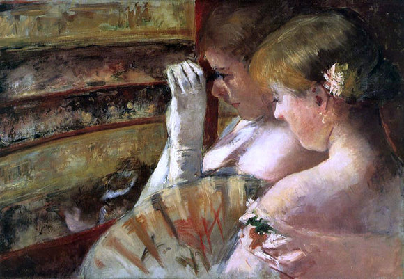  Mary Cassatt A Corner of the Loge (also known as In the Box) - Canvas Art Print