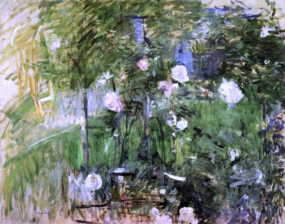  Berthe Morisot A Corner of the Rose Garden - Canvas Art Print