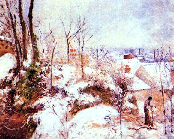  Camille Pissarro A Cottage in the Snow - Canvas Art Print