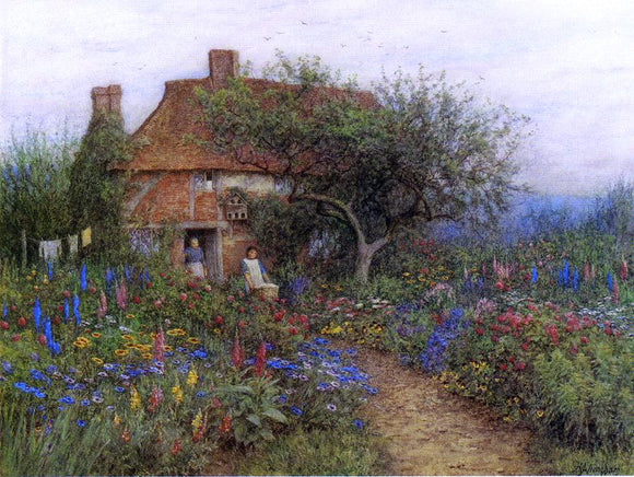  Helen Allingham A Cottage near Brook, Witley, Surrey - Canvas Art Print