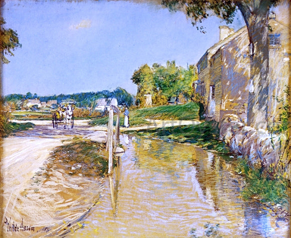  Frederick Childe Hassam A Country Road - Canvas Art Print