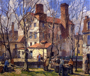  Robert Spencer A Day in March (also known as Mills) - Canvas Art Print