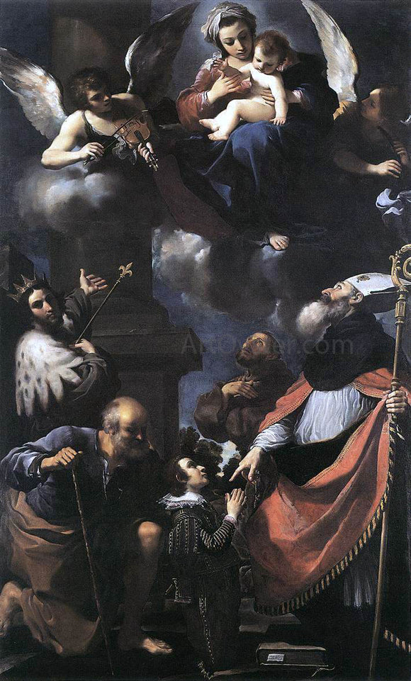  Guercino A Donor Presented to the Virgin - Canvas Art Print