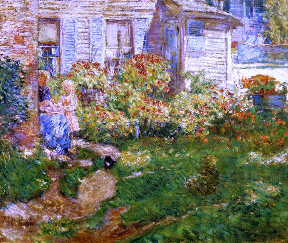  Frederick Childe Hassam A Fisherman's Cottage - Canvas Art Print