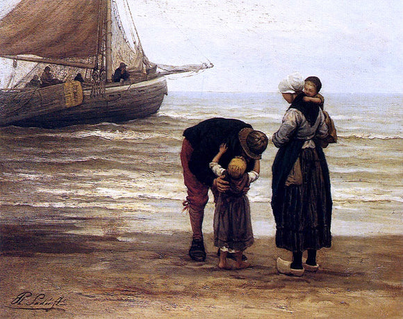  Philip Lodewijk Jacob Frederik Sadee A Fisherman's Goodbye - Canvas Art Print