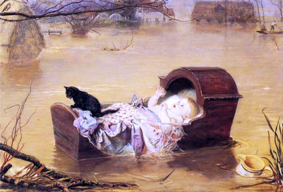  Sir Everett Millais Flood - Canvas Art Print