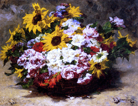  Georges Jeannin A Floral Bouquet - Canvas Art Print