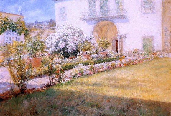  William Merritt Chase A Florentine Villa - Canvas Art Print
