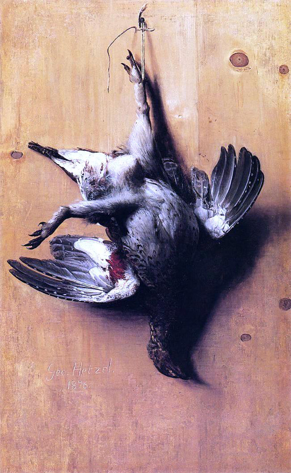  George Hetzel A Fowl Hanging on a Door - Canvas Art Print