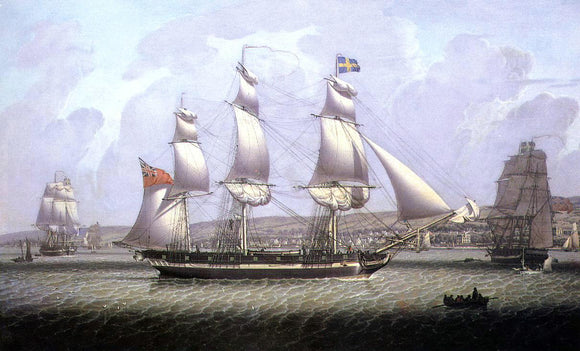  Robert Salmon A Frigate of the Baltic Fleet off Greenock - Canvas Art Print
