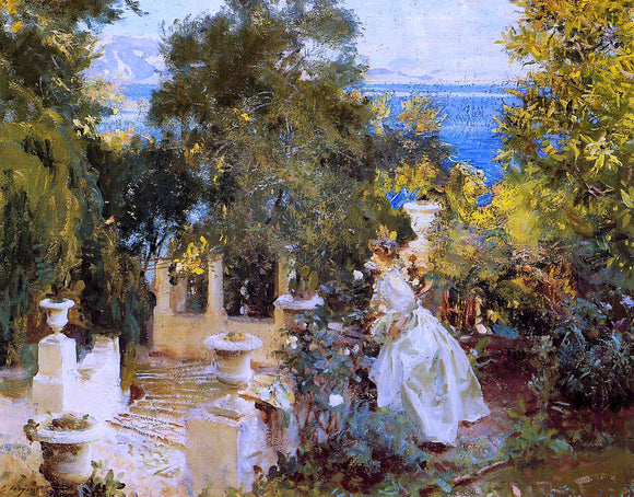  John Singer Sargent Garden in Corfu - Canvas Art Print