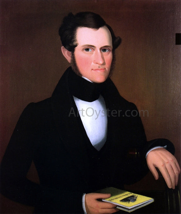  Ammi Phillips Gentleman Holding a Book on Agriculture - Canvas Art Print