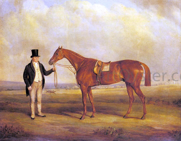  Senior John Ferneley A Gentleman Holding Dangerous, the Winner of the 1833 Derby - Canvas Art Print