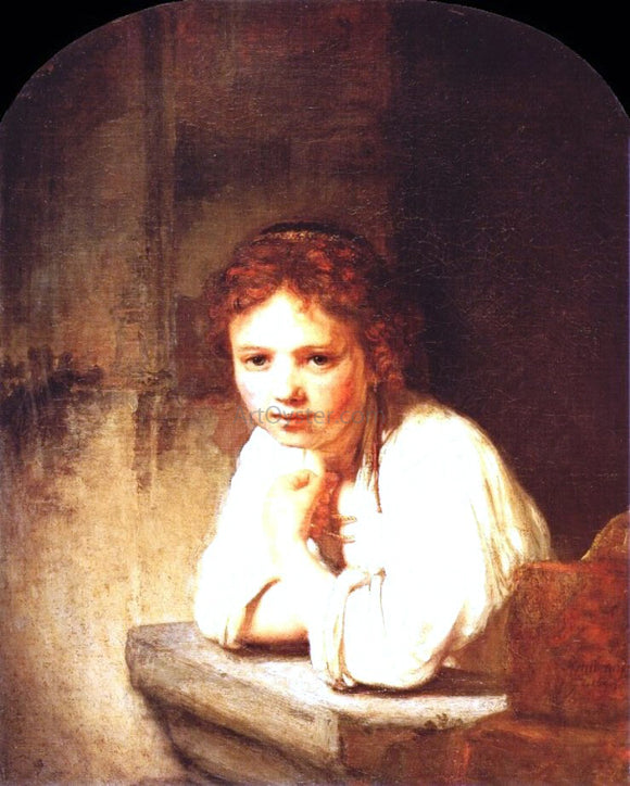  Rembrandt Van Rijn A Girl at a Window - Canvas Art Print
