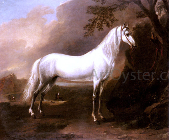  Jan Wyck A Grey Arab Stallion In A Landscape - Canvas Art Print