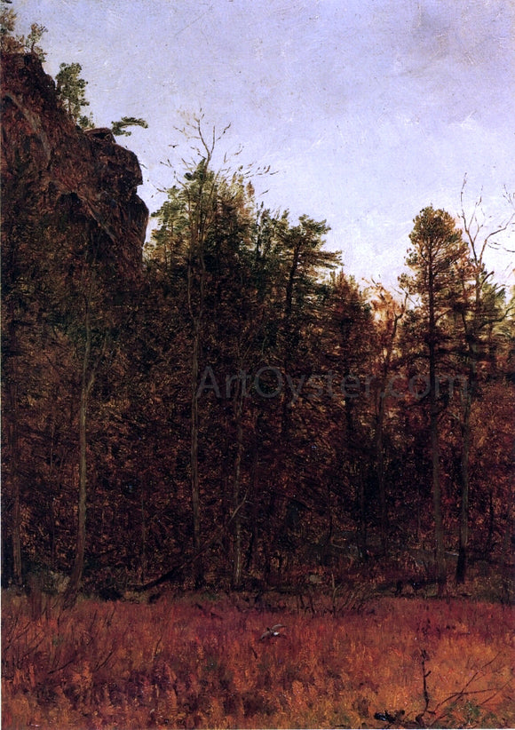  Thomas Worthington Whittredge A  Grey Day Under the Cliff - Canvas Art Print