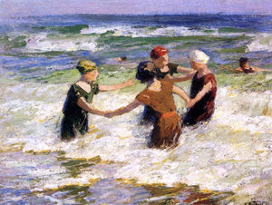  Edward Potthast A Happy Group - Canvas Art Print