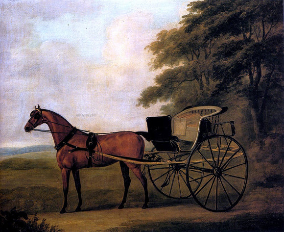  John Nost Sartorius A Horse And Carriage In A Landscape - Canvas Art Print