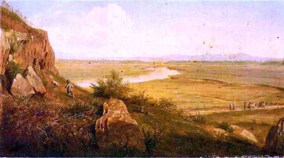  Thomas Worthington Whittredge Hunter in a Landscape - Canvas Art Print