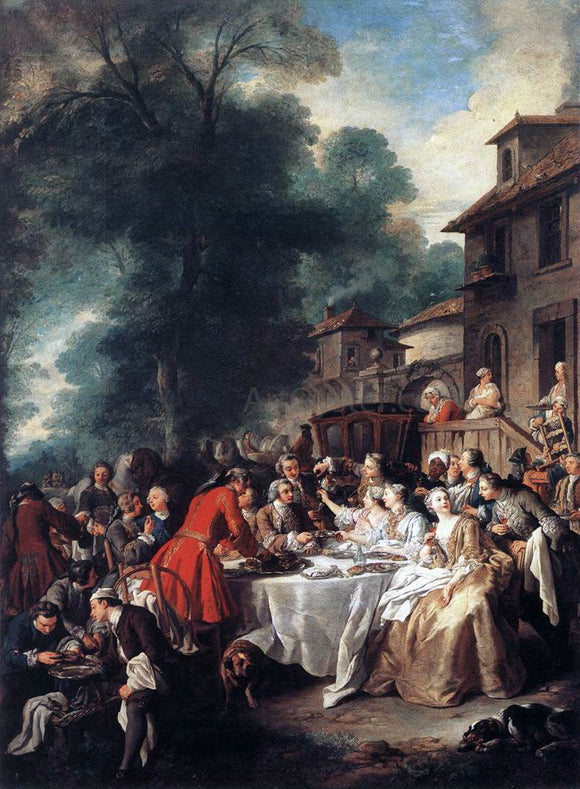  Jean-Francois De Troy A Hunting Meal - Canvas Art Print