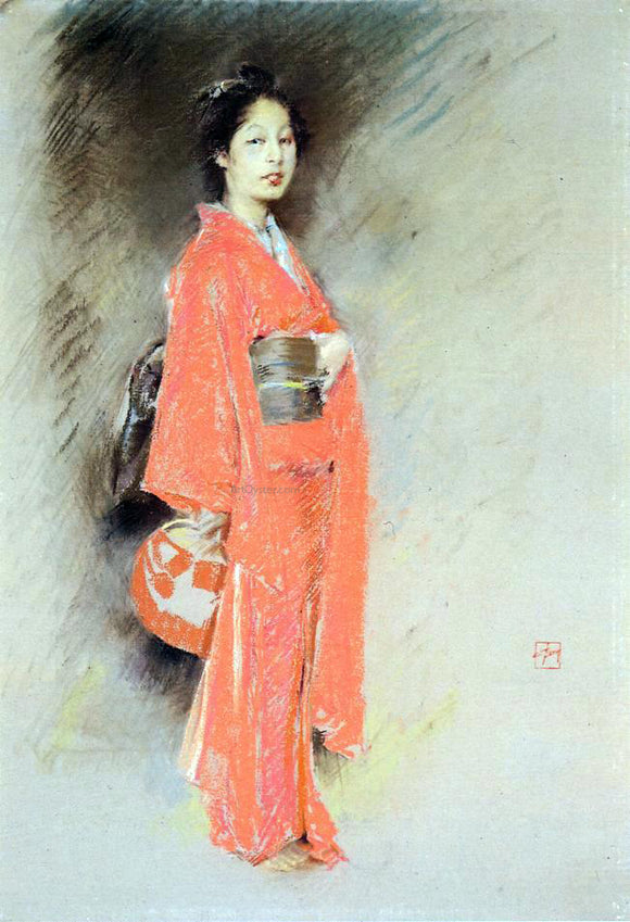  Robert Frederick Blum A Japanese Woman - Canvas Art Print