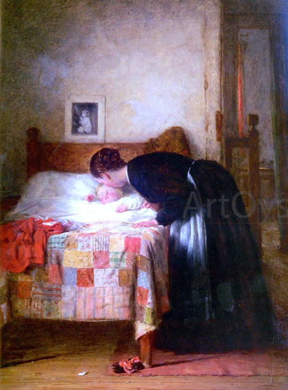  Frederick Daniel Hardy A Kiss Goodnight - Canvas Art Print