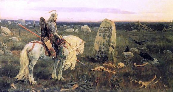  Victor Mikhail Vasnetsov A Knight at the Crossroads - Canvas Art Print