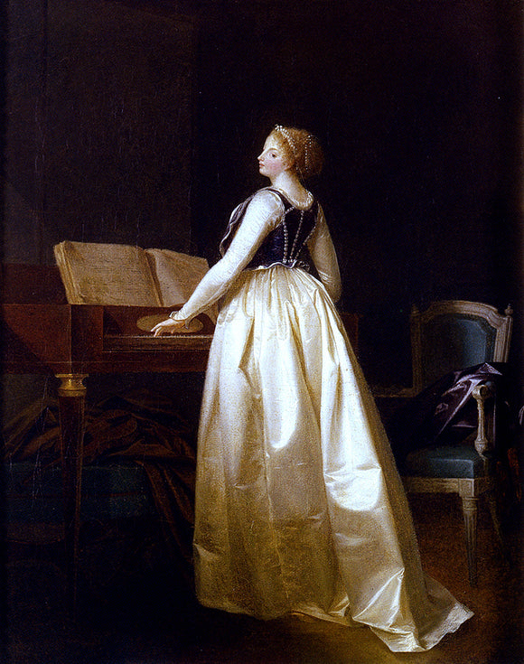  Henri-Nicolas Van Gorp Lady Playing The Virginals - Canvas Art Print