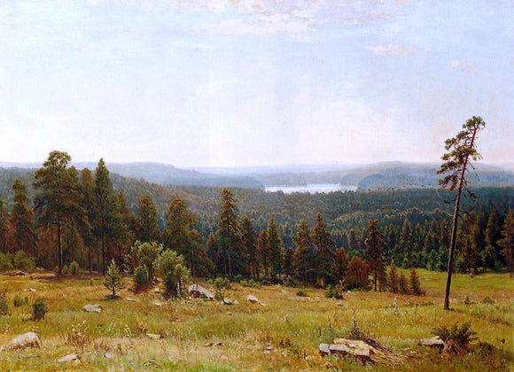 Ivan Ivanovich Shishkin A Lakeside Forest - Canvas Art Print