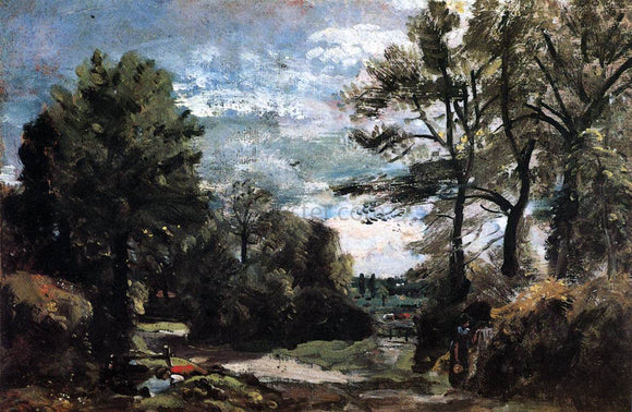  John Constable A Lane near Flatford - Canvas Art Print