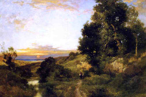  Thomas Moran A Late Afternoon in Summer - Canvas Art Print
