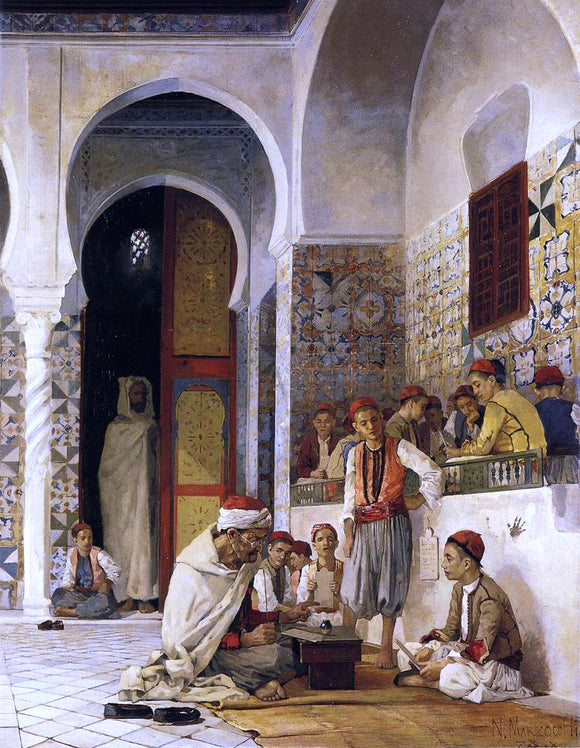  Numa Marzocchi De Belluci A Lesson in the Koran - Canvas Art Print