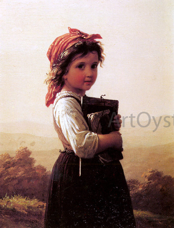  Johann Georg Meyer Von Bremen A Little Schoolgirl - Canvas Art Print