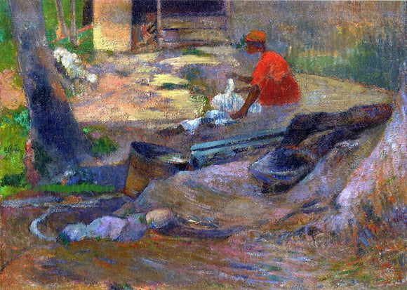  Paul Gauguin A Little Washerwoman - Canvas Art Print