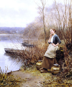  Daniel Ridgway Knight A Lovely Thought - Canvas Art Print