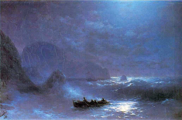 Ivan Constantinovich Aivazovsky A Lunar Night on a Sea - Canvas Art Print