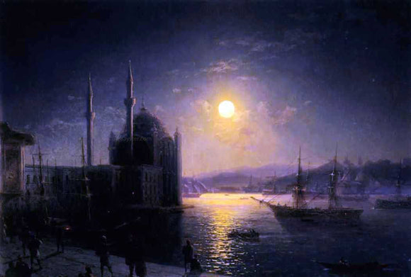  Ivan Constantinovich Aivazovsky A Lunar Night on the Bosphorus - Canvas Art Print
