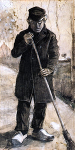  Vincent Van Gogh Man with a Broom - Canvas Art Print