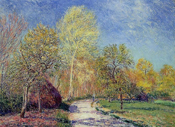  Alfred Sisley A May Morning in Moret - Canvas Art Print