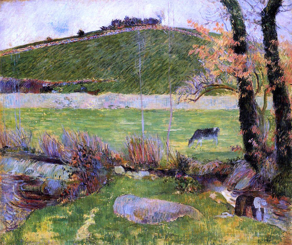  Paul Gauguin A Meadow on the Banks of the Aven - Canvas Art Print