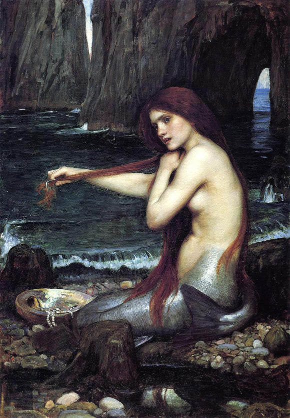  John William Waterhouse A Mermaid - Canvas Art Print