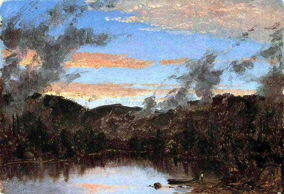  Sanford Robinson Gifford A Mist Rising at Sunset in the Catskills - Canvas Art Print