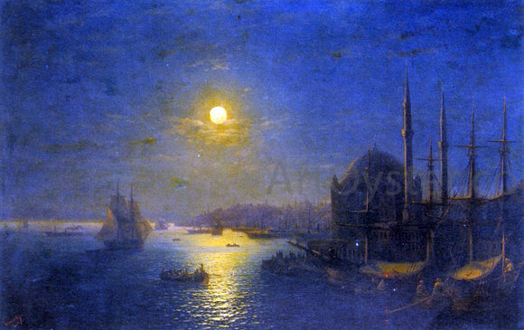  Ivan Constantinovich Aivazovsky A Moonlit View of the Bosphorus - Canvas Art Print